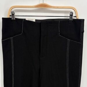 🌎 nwt INC knit Black Pants with White Stitching straight leg mid rise